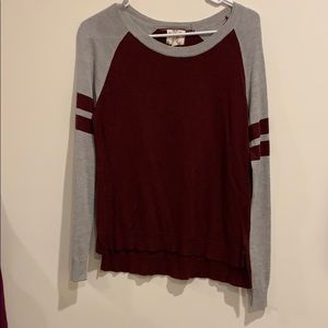 Maroon/Grey Jersey Sweater